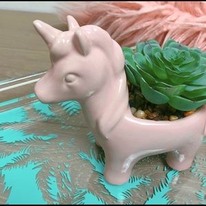 Accents - NWOT >> Pink Unicorn Planter Accents - NWOT >> Pink Unicorn Planter